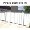 Portail et portillon de chantier à sceller : 6 formats - ID Acier